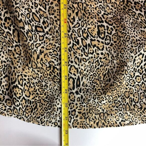Chicos Leopard Print Button Front Tunic Top Long Sleeve Size 20-22 Chicos Size 4 - Picture 10 of 12